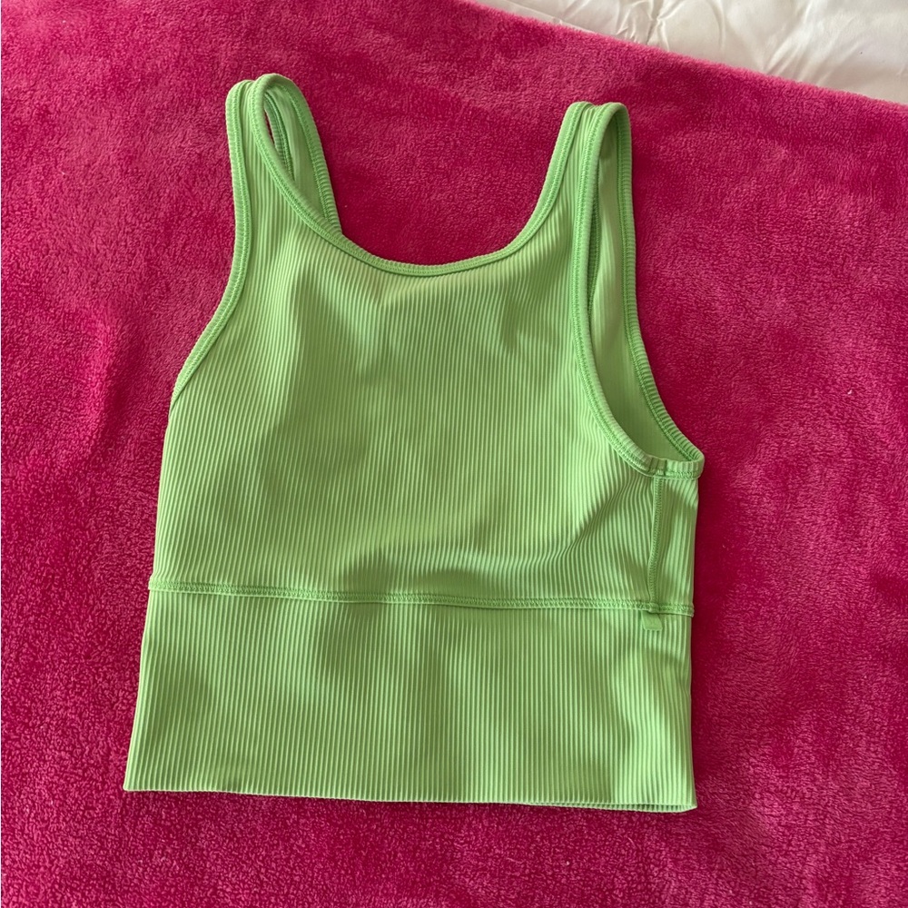 lululemon athletica Green Fitted Crop Tank Top